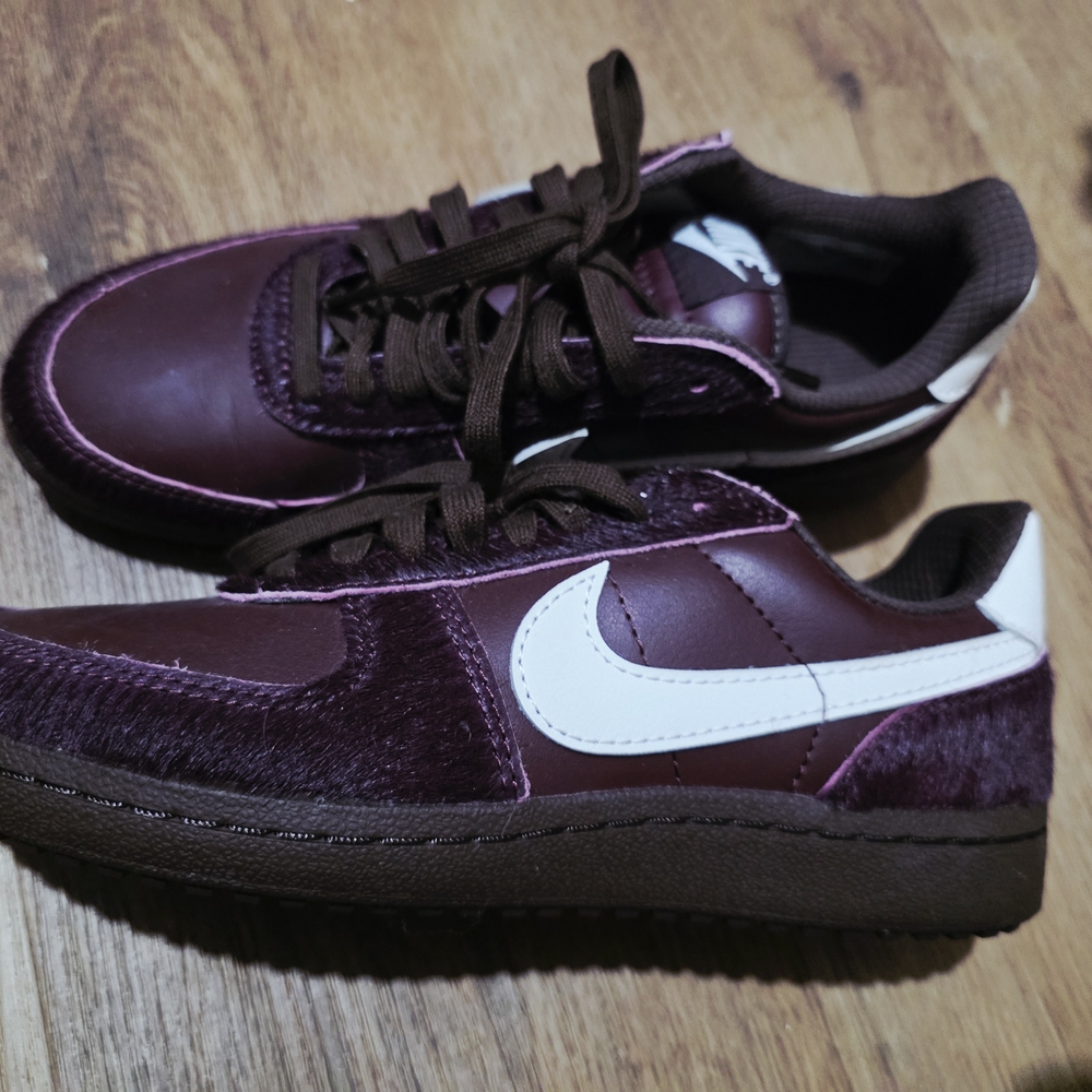 Nike Women's Burgundy Sneakers Pony Hair